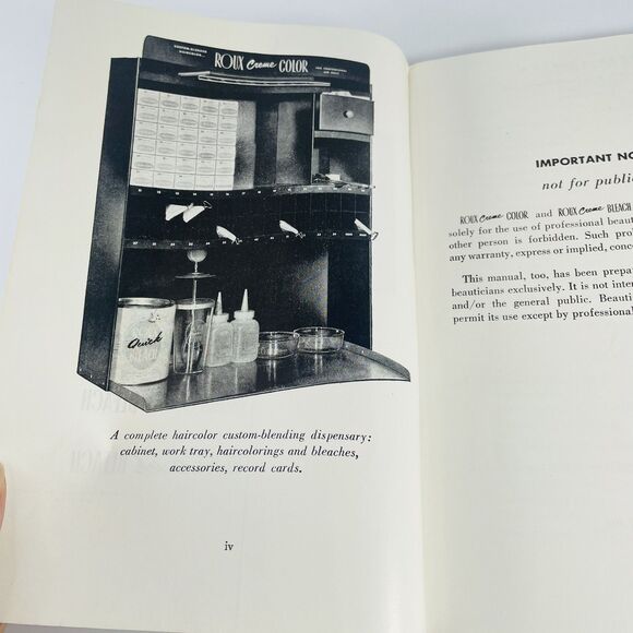 Roux Manual For Professional Haircolorists 1954 VTG Beautician Hair Color Bleach - Picture 7 of 10